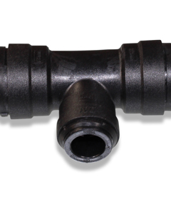 T-connector plastic, pluggable, for PE pipe 22x15x22mm